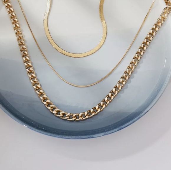 2021 fashion new arrival Boho Women Multi-Layer Choker Collar Chain Necklace - Picture 3 of 6